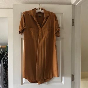 Shirt dress with pockets
